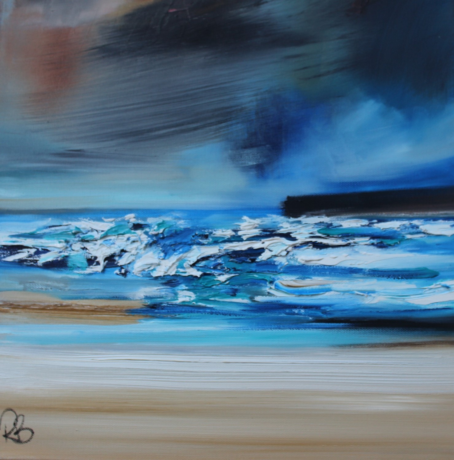 'Waves Tumbling In' by artist Rosanne Barr